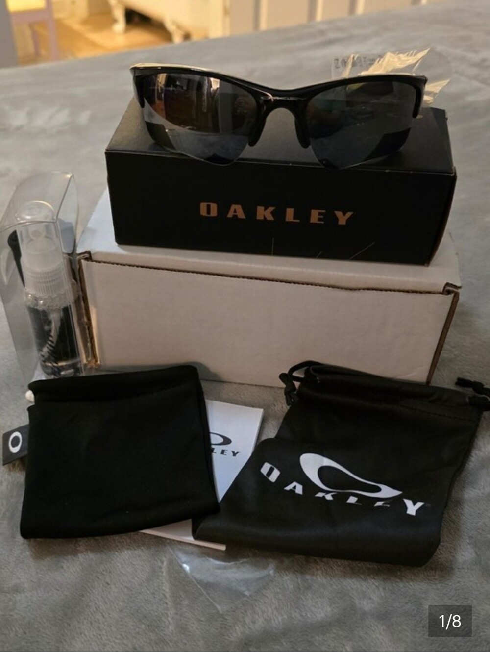Oakley Half Jacket 2.0 XL Polarized Sunglasses Black Iridium NWT